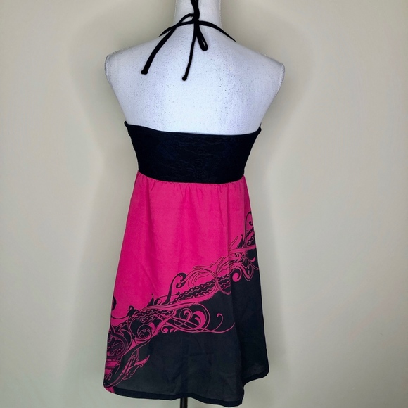 Metal Mulisha Hot Pink & Black Lace Sun Dress - Picture 4 of 7